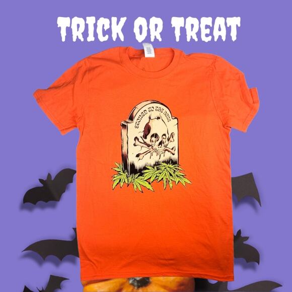 Cannabox new orange Stoned to the Bones graphic tee unisex size S - Picture 8 of 9